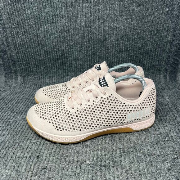 NOBULL Suede Trainer Low Blush Pink Gum Athletic CrossFit Shoes Mens 9 / 10.5 W - Picture 3 of 8